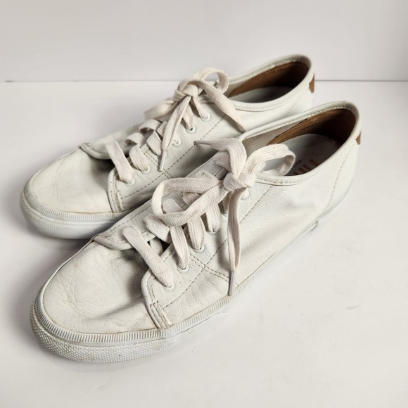 Frye Shoes - Frye Gia Women's Low Lace White Leather Sneakers Size 8.5M